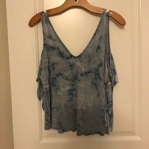 American Eagle cold shoulder tie tee